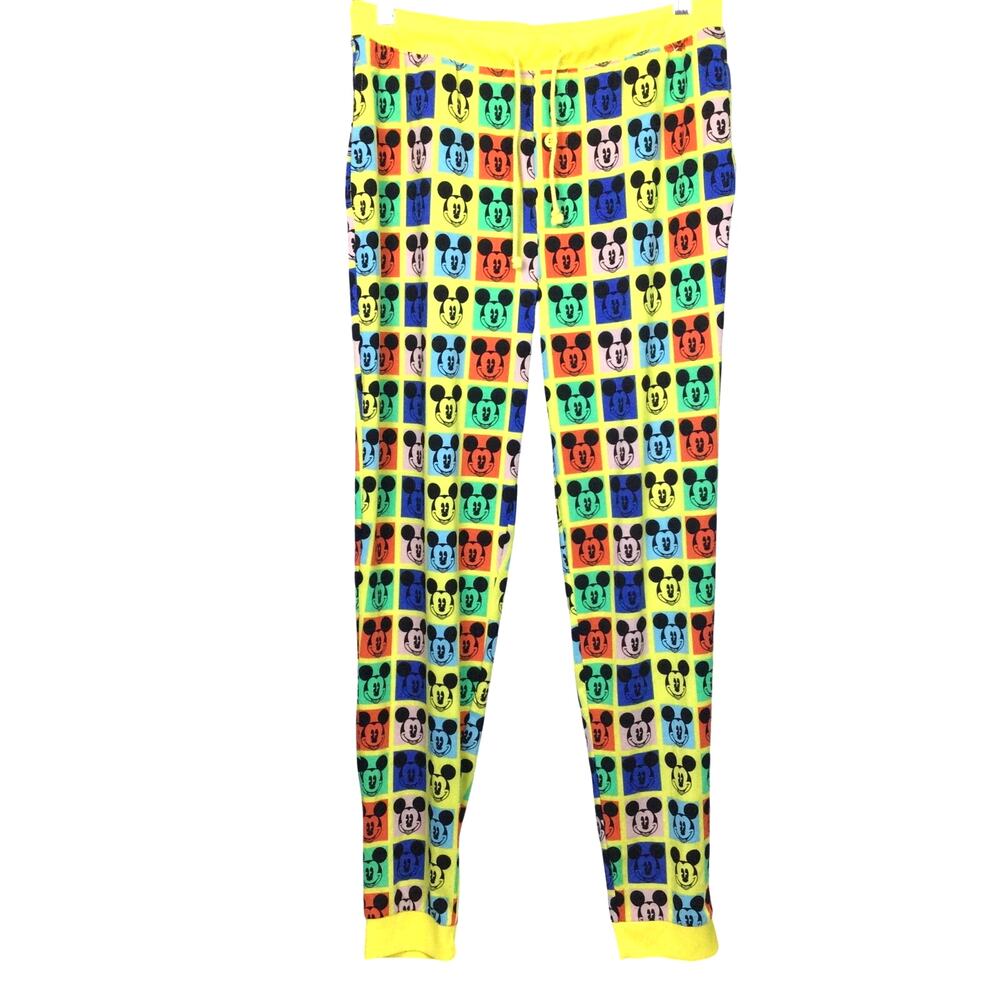 Disney Loungewear Mickey Mouse All Over Novelty Print Drawstring Jogger M